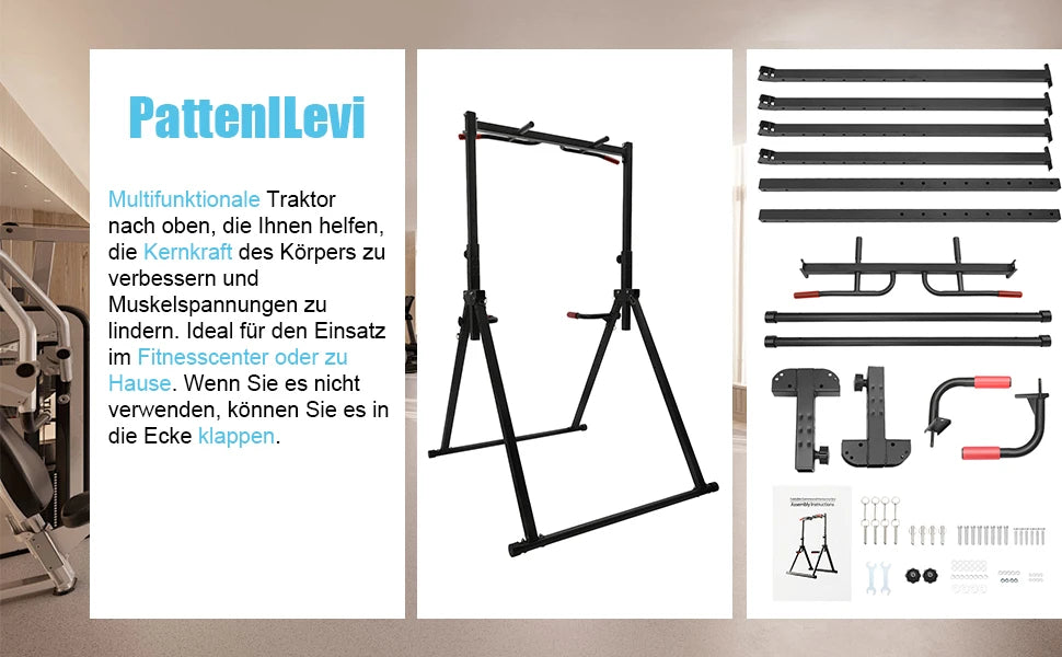Adjustable Power Tower Pull Up And Dip Station Home Gym