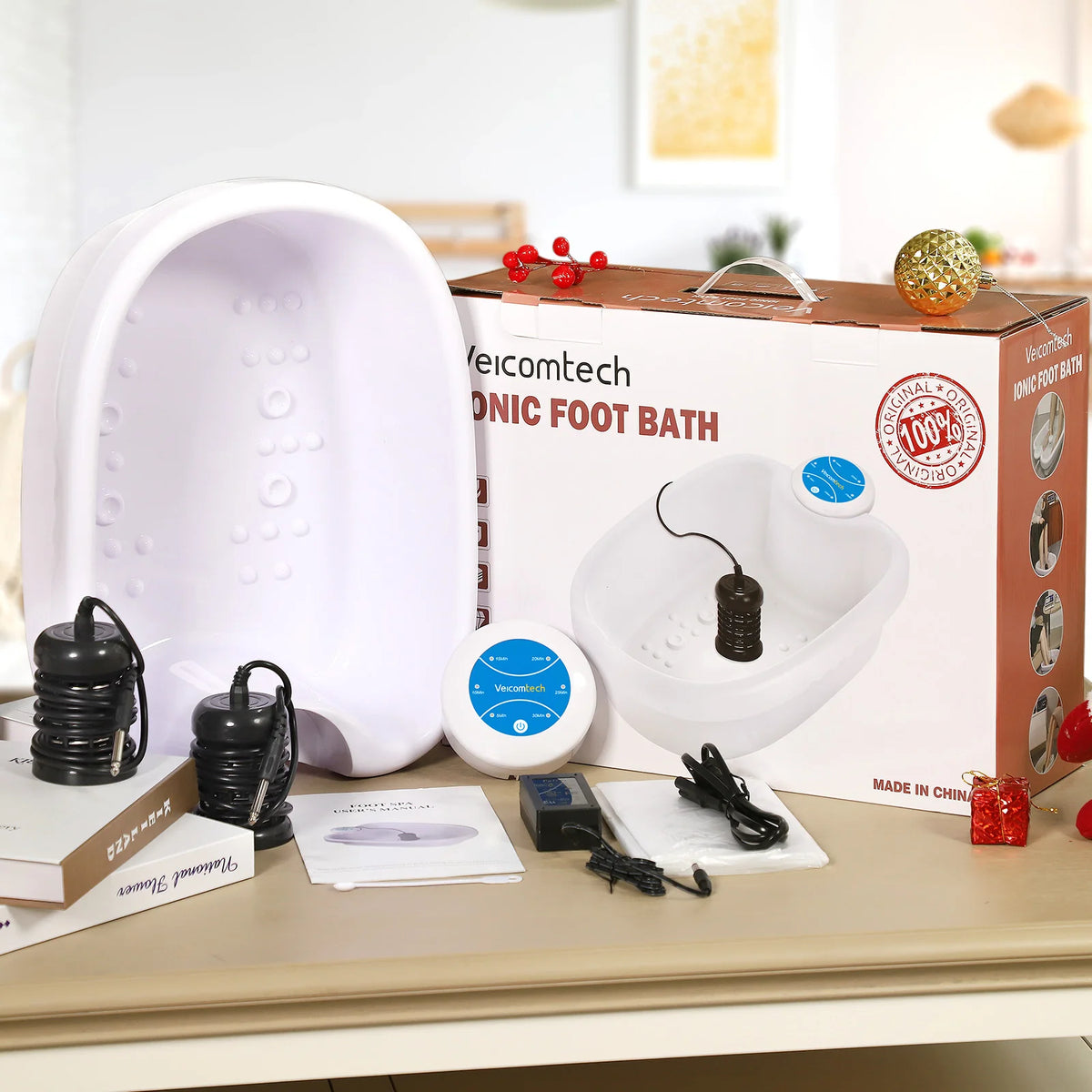 Deep Clean Foot Detox Bath Machine  Ion Detox Spa Machine for Home Use Ion Cleanse Foot Ionizer Bath Foot Spa Detox Machine with Basin