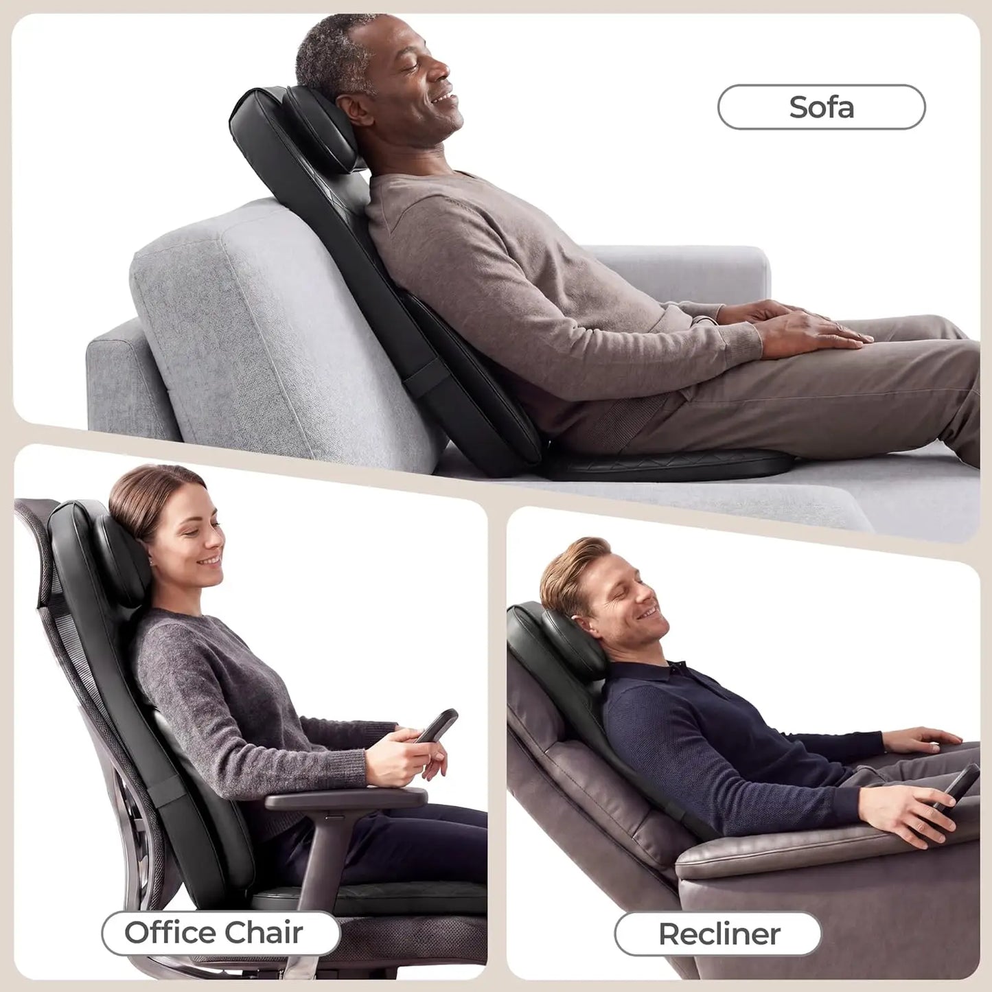 HIMOUTA Shiatsu Massage Cushion With Heat For Home Use