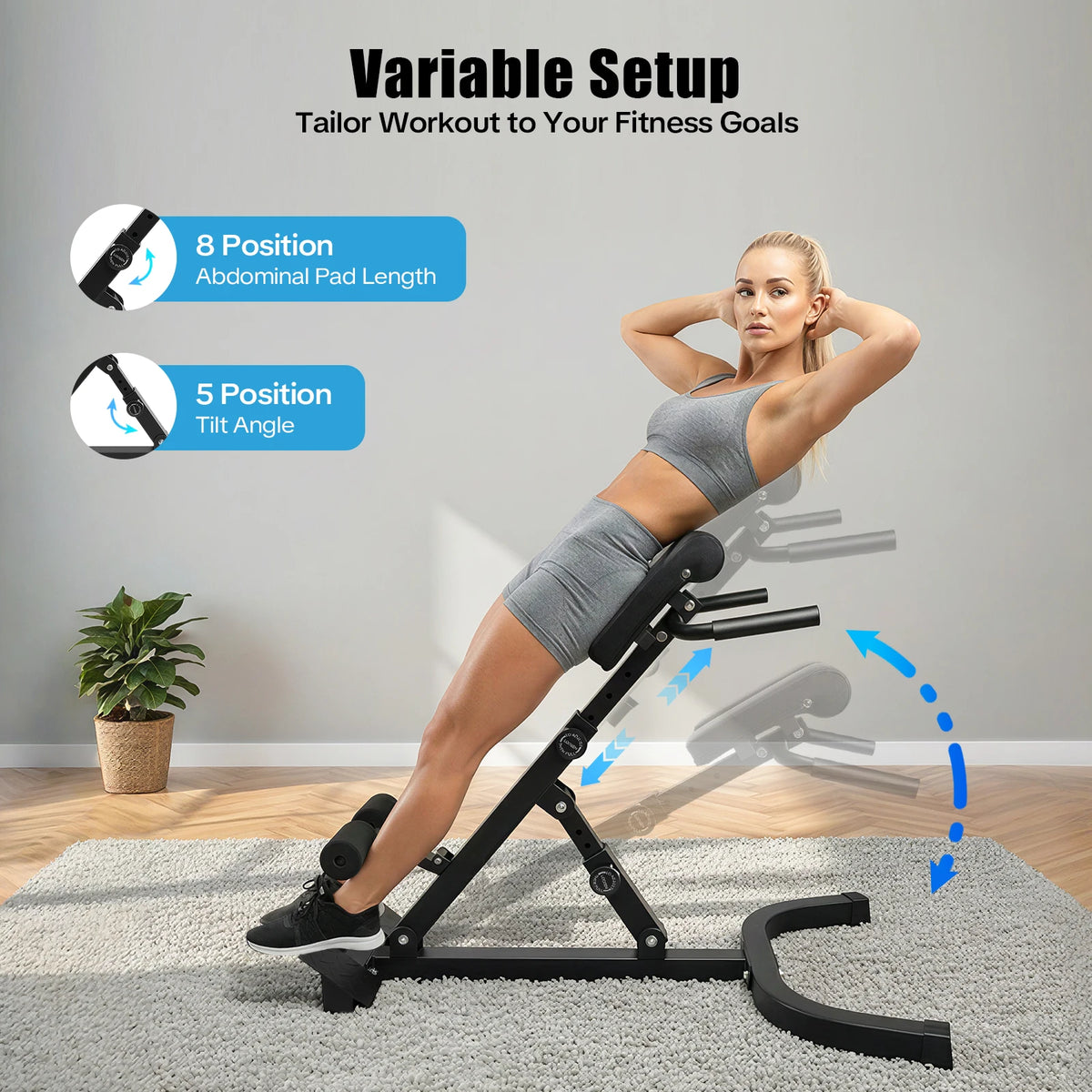 Roman Chair Back Extension Machine For Home Gym Strength Training