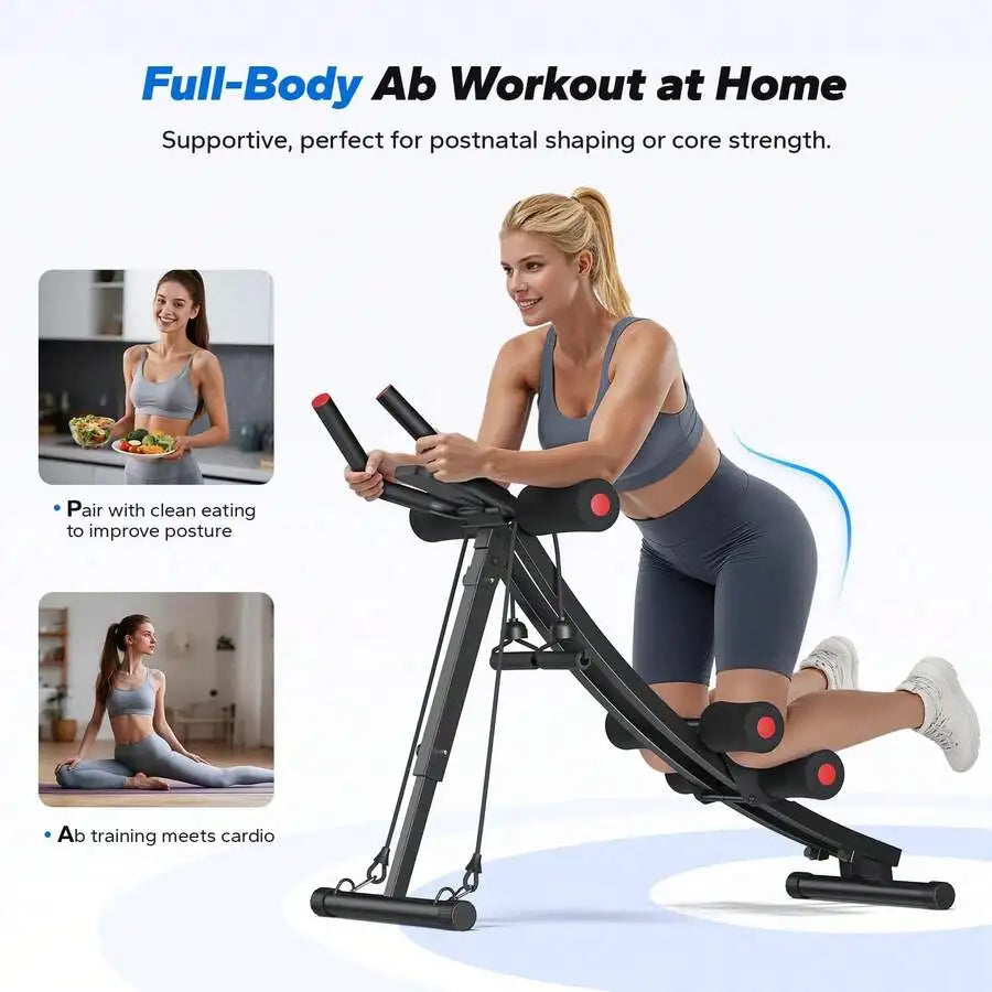 Ergonomic Adjustable Ab Trainer Machine For Home Gym Full Body Workout