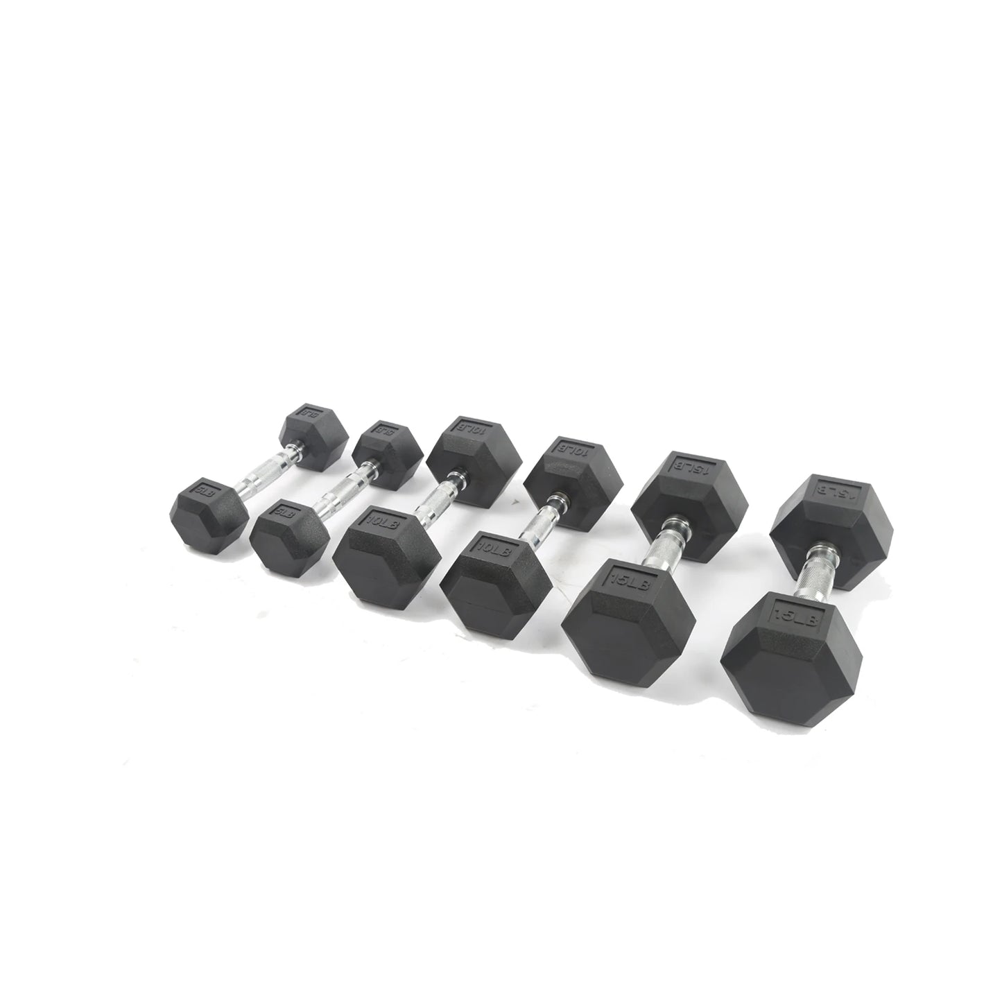 Hex Dumbbells Set With Rack Rubber Coated for Home Gym