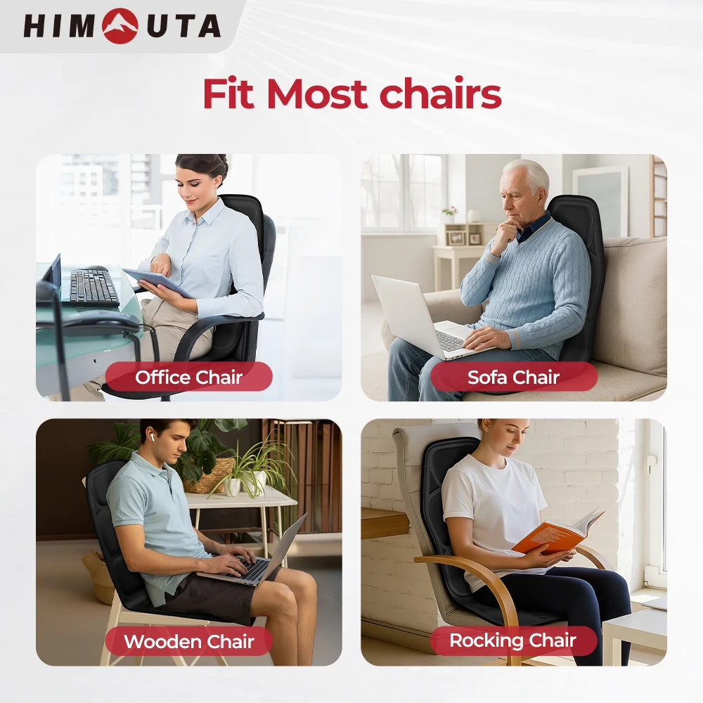 HIMOUTA Electric Back Massager Full Body Chair Cushion Heating