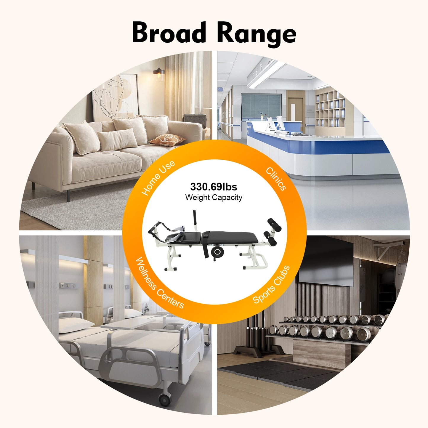Back Stretch Bench Cervical Traction Device For Home Use