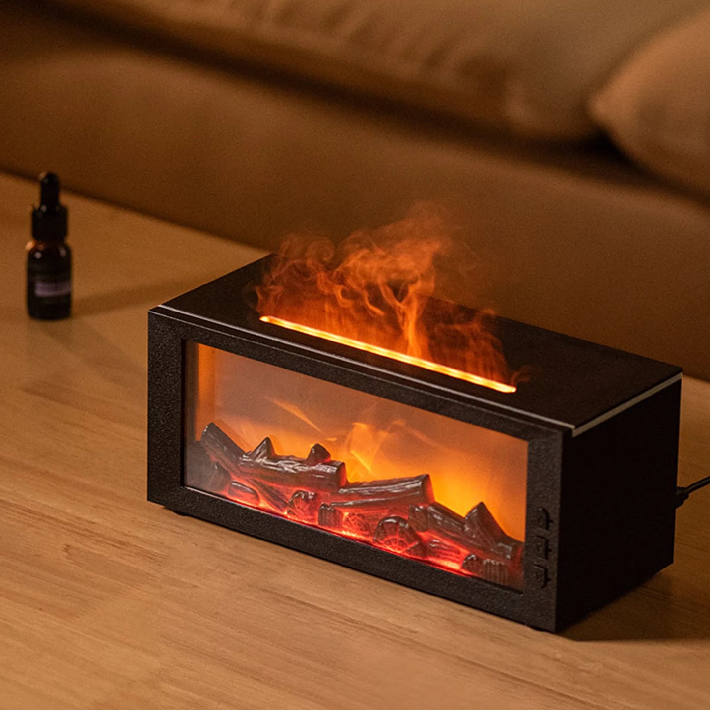 Flame Air Diffuser Humidifier And Aromatherapy Diffuser For Bedroom