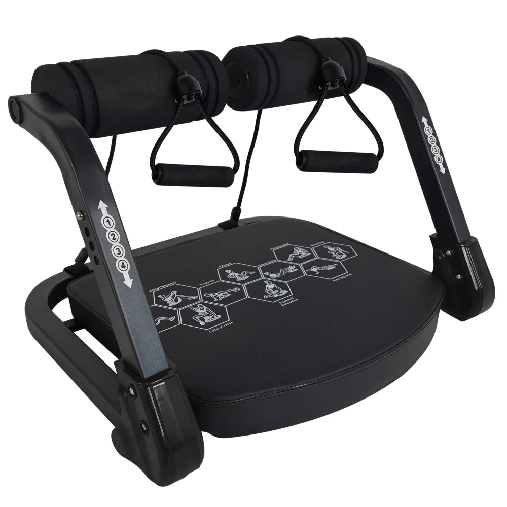 Core Trainer Abdominal Machine With Resistance Bands For Home Gym