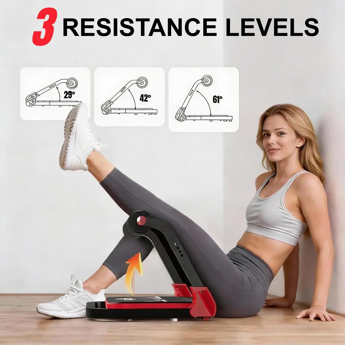 Abdominal Trainer For Home Use Foldable With Three Resistance Levels