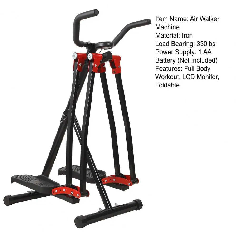 Foldable Elliptical Air Walker Cross Trainer With LCD Monitor