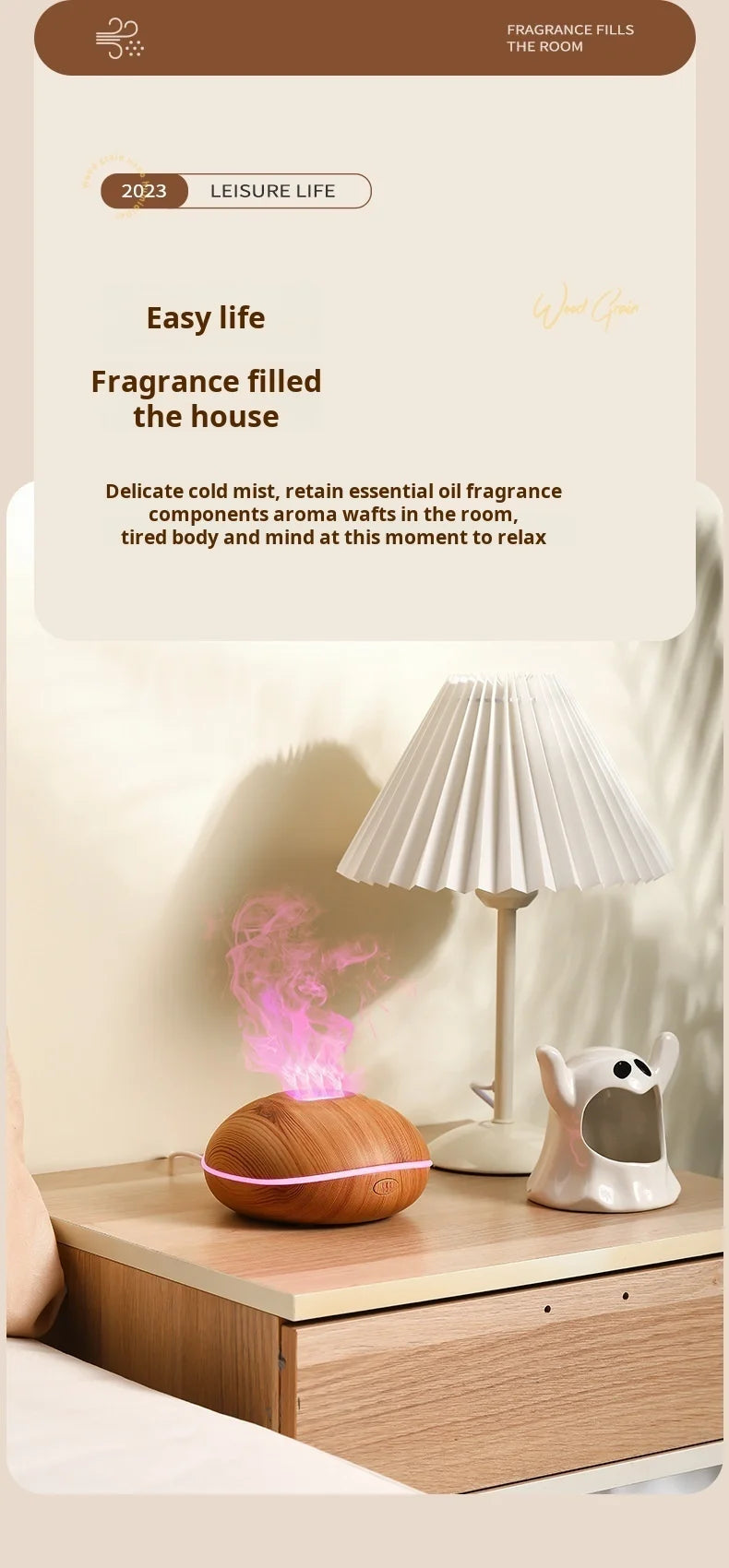 Aromatherapy Humidifier Ultrasonic Diffuser Aroma Mist Maker
