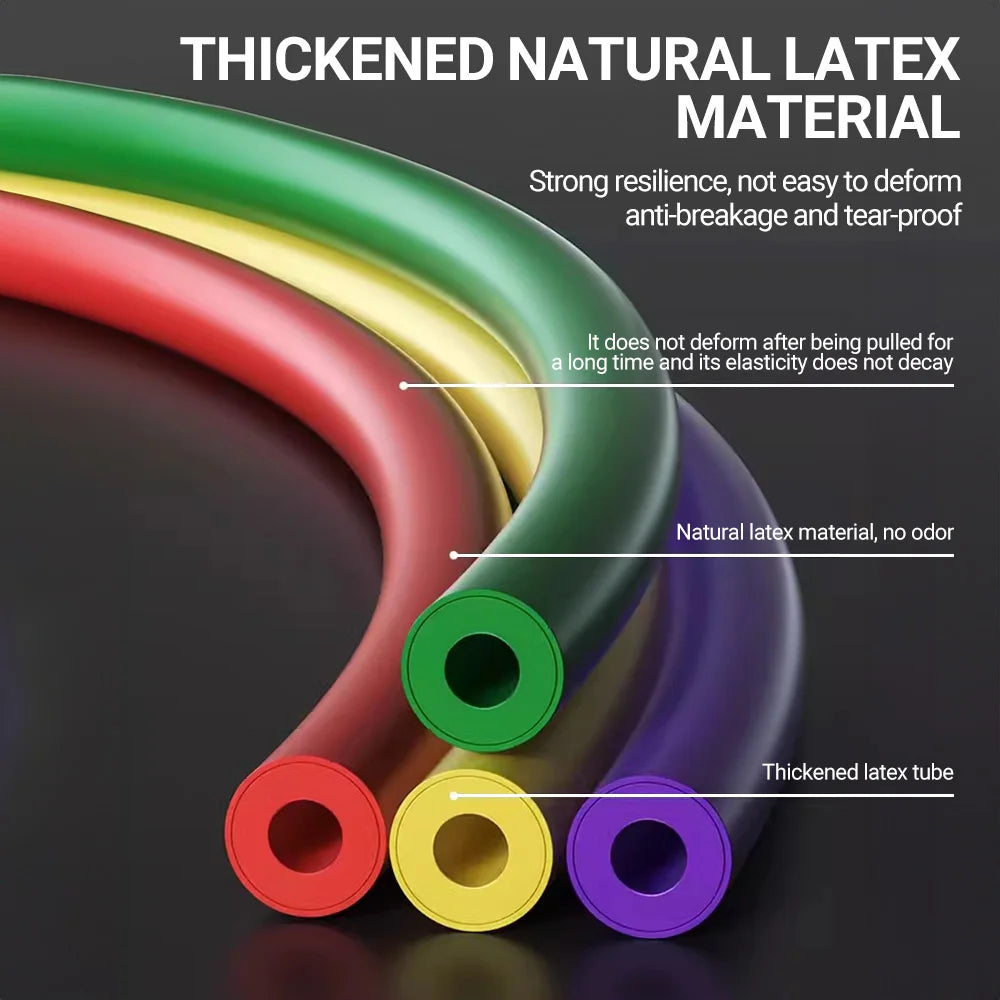 Bodybuilding Resistance Bands Set For HomeGym Training With Adjustable Tensioning