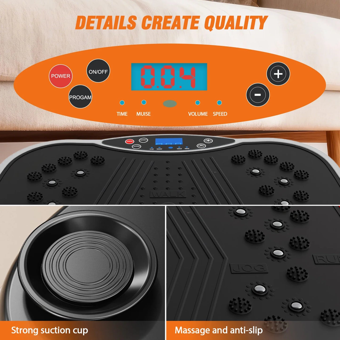 Portable Vibration Plate With Bluetooth Bands And Yoga Straps