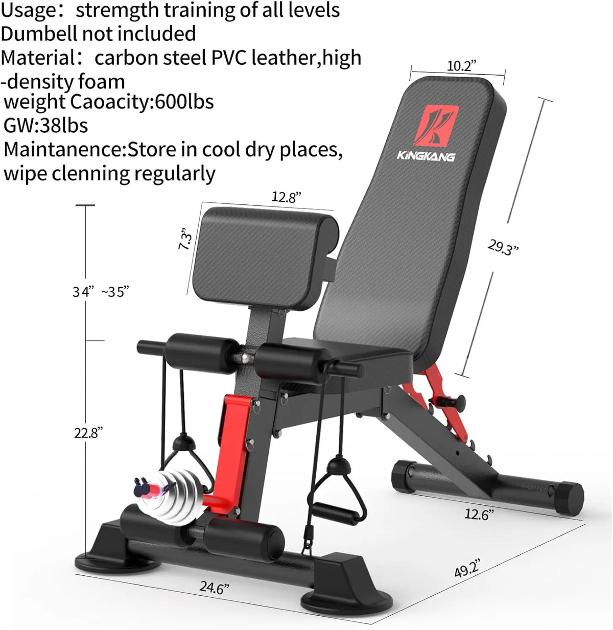 Foldable Multifunctional Dumbbell Weight Bench For Full Body Workouts