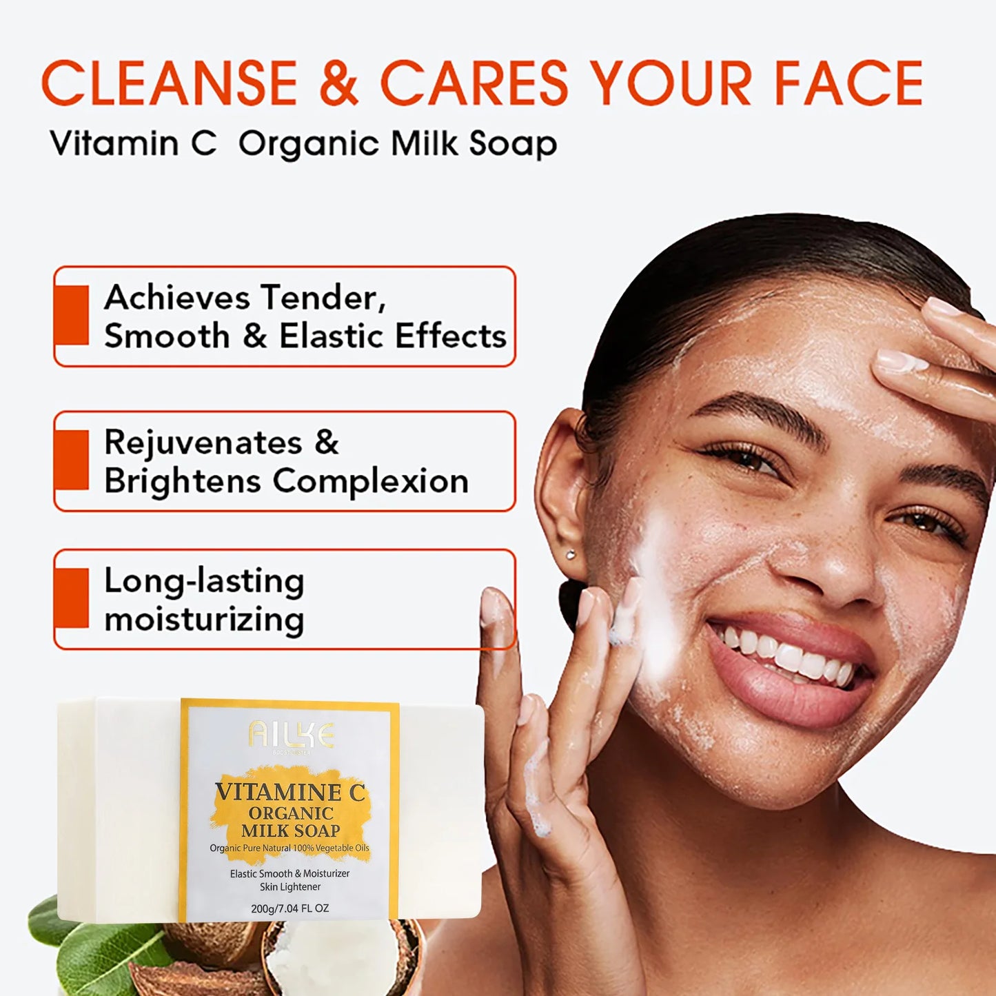 Kyliefit Vitamin-C Hyaluronic-Rose-Oil Antioxidant-Infused Skin Rejuvenating Cleanser