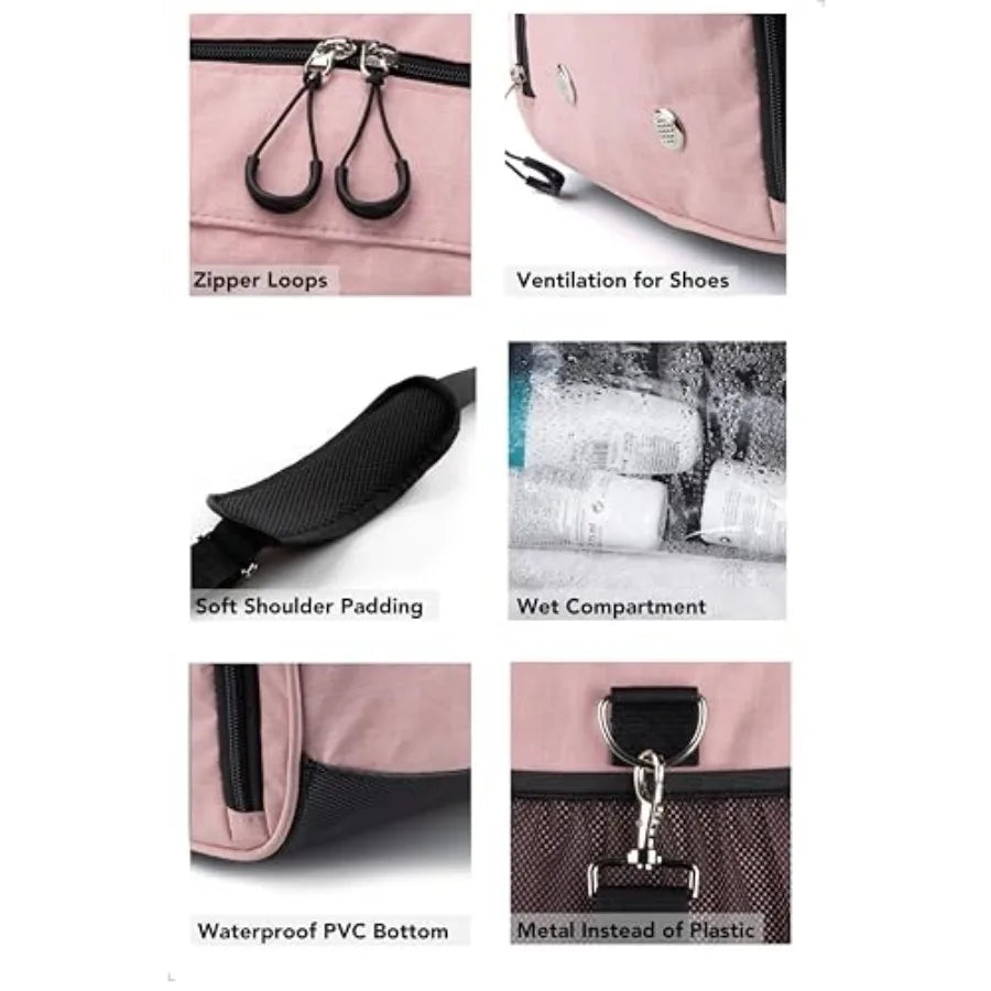 Gym Bag With Shoe And Wet Compartment For Travel Sports