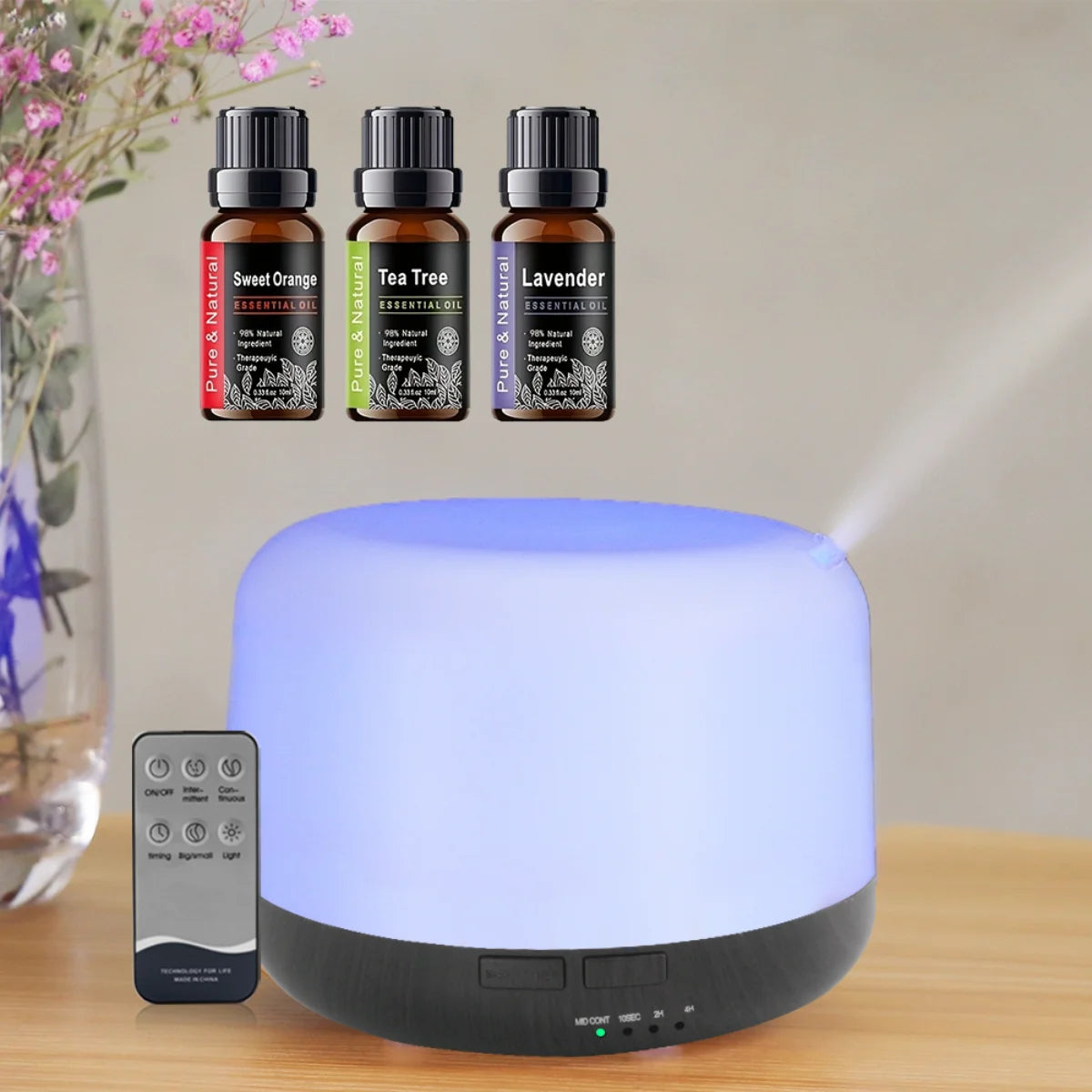 LISM Ultra Quiet Essential Oil Diffuser With Remote And LED