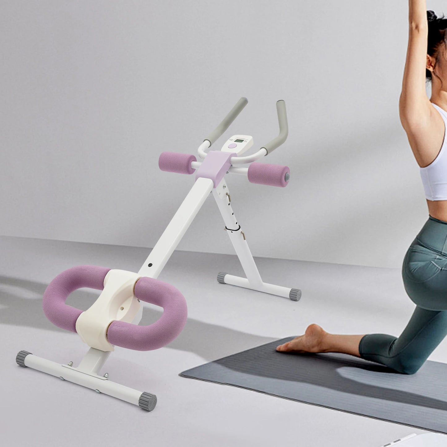 Foldable Abdominal Trainer Machine With Two Level Incline