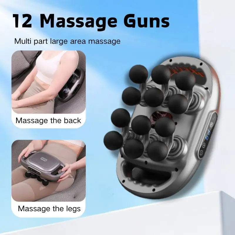 12 Head Deep Tissue Massage Gun for Back Shoulders