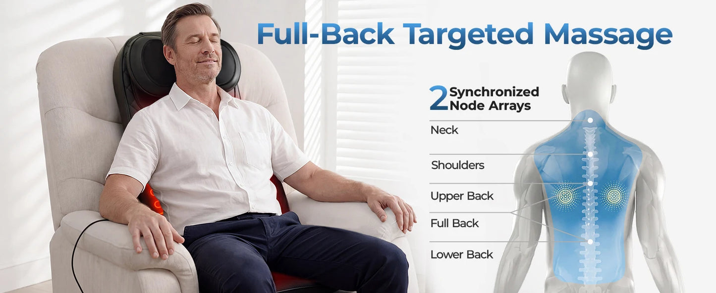 HIMOUTA Shiatsu Massage Cushion With Heat For Home Use