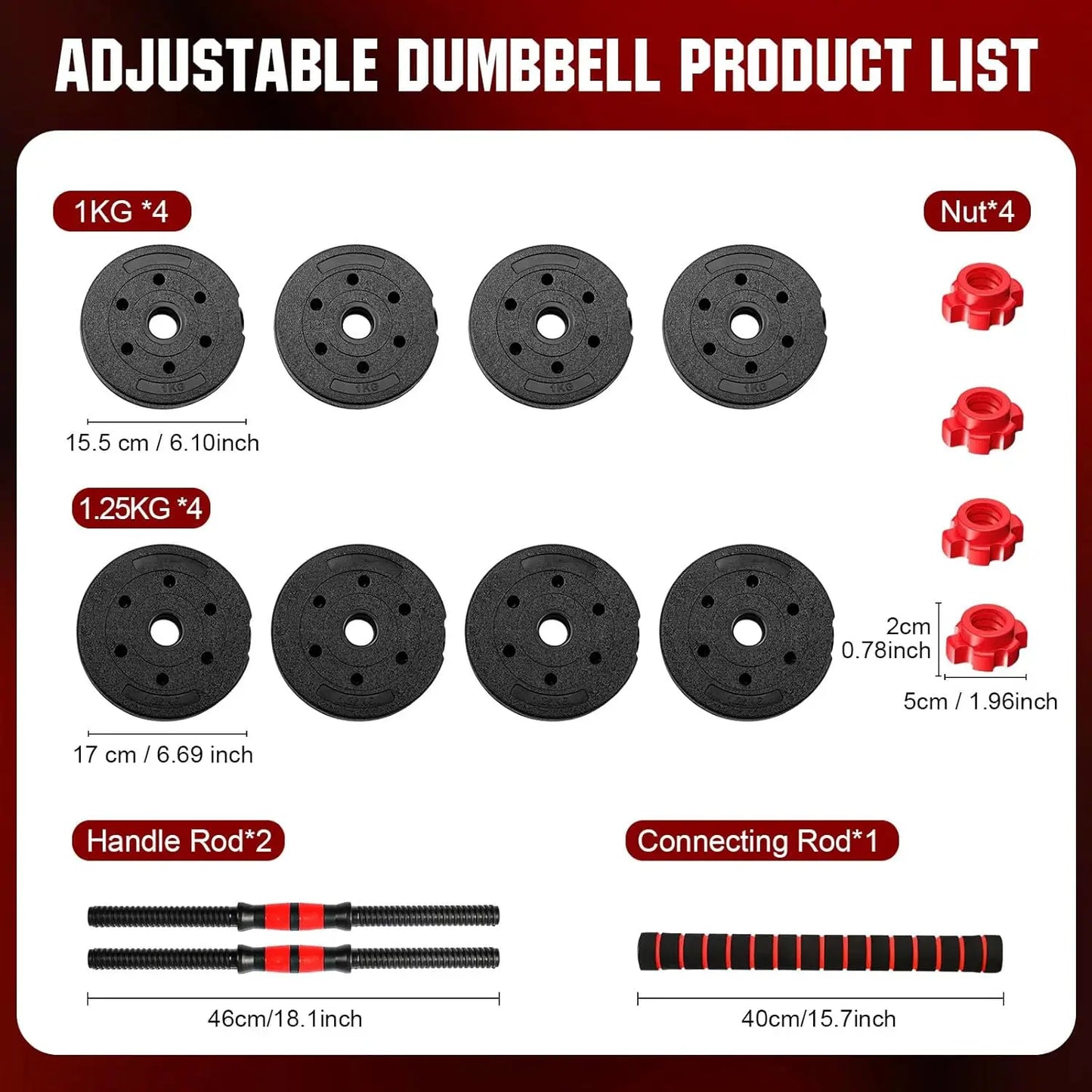 2 In 1 Adjustable Dumbbell Barbell Set For Home Fitness