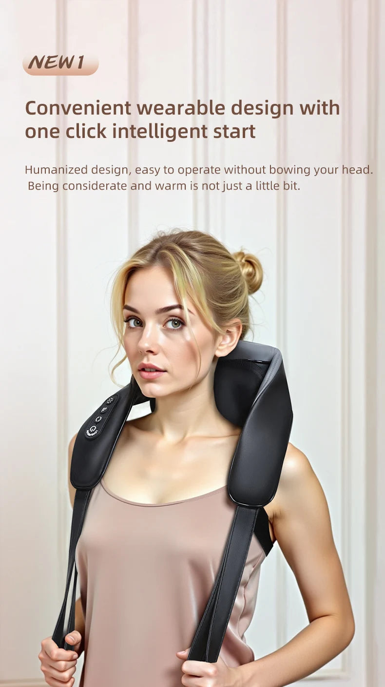 Leercon 4D Shiatsu Neck And Shoulder Massager With Heat