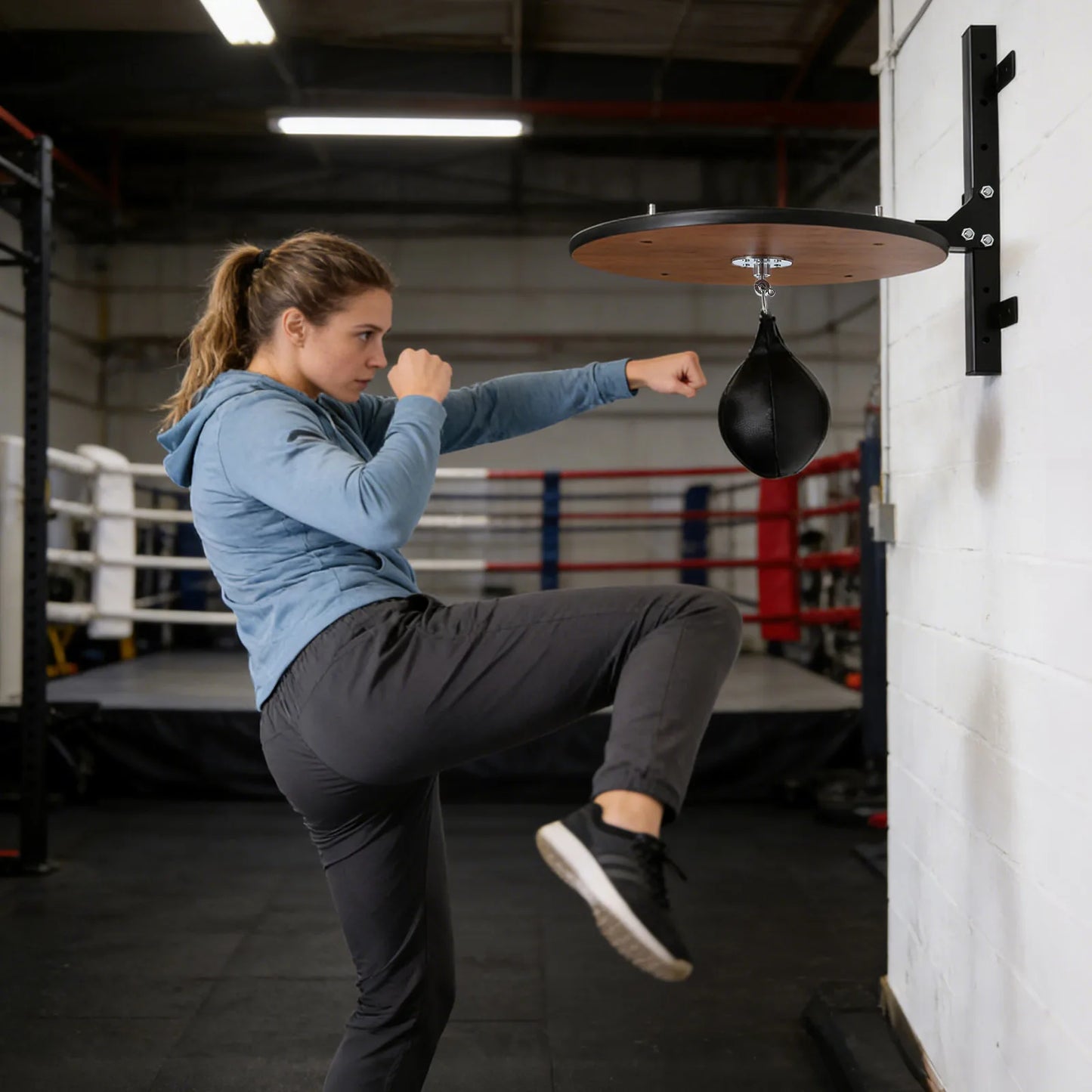 Wall Mounted Heavy Duty Boxing Training Equipment Adjustable Height Platform