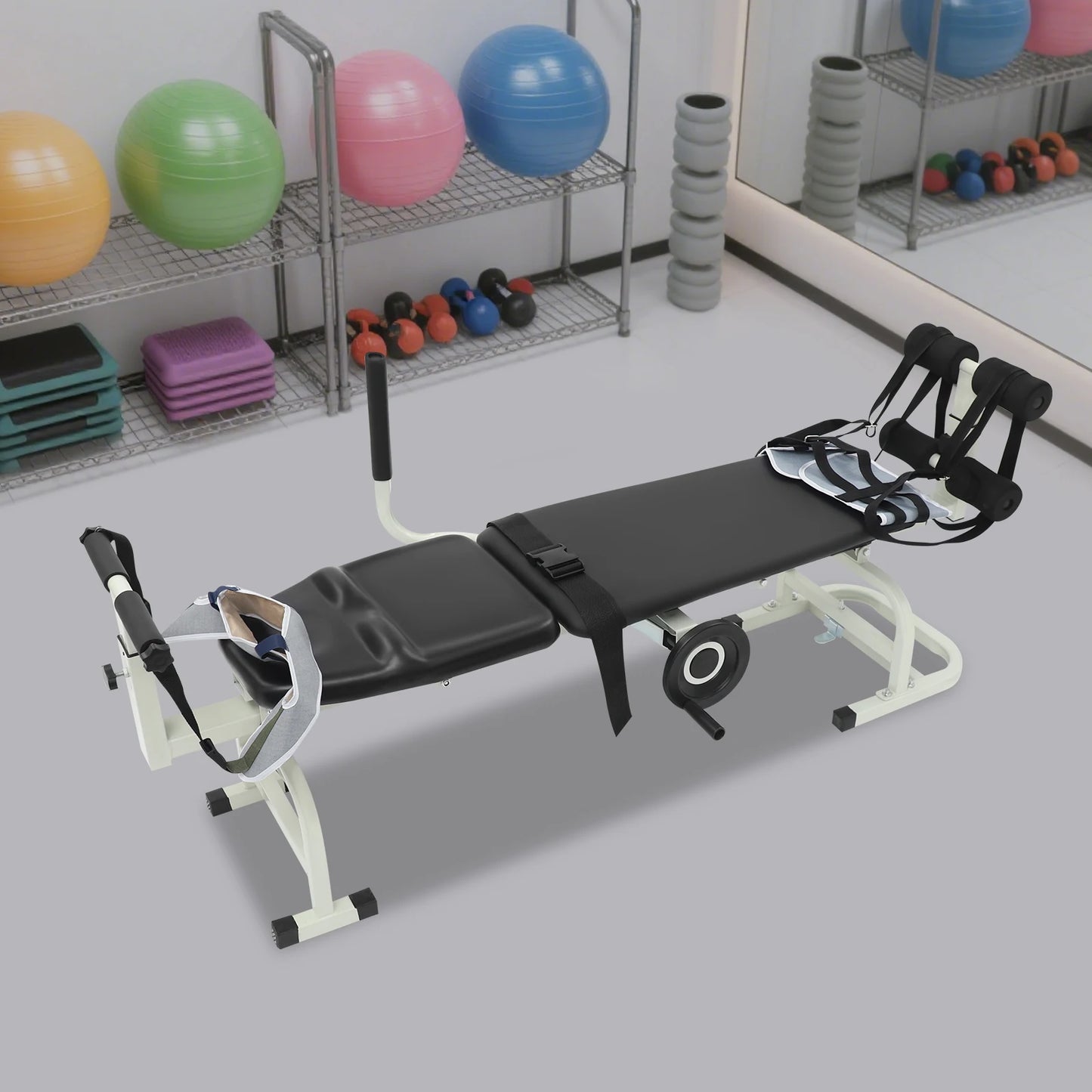 Spine Decompression Bed Back Stretcher With Handwheel Control 330 Pounds