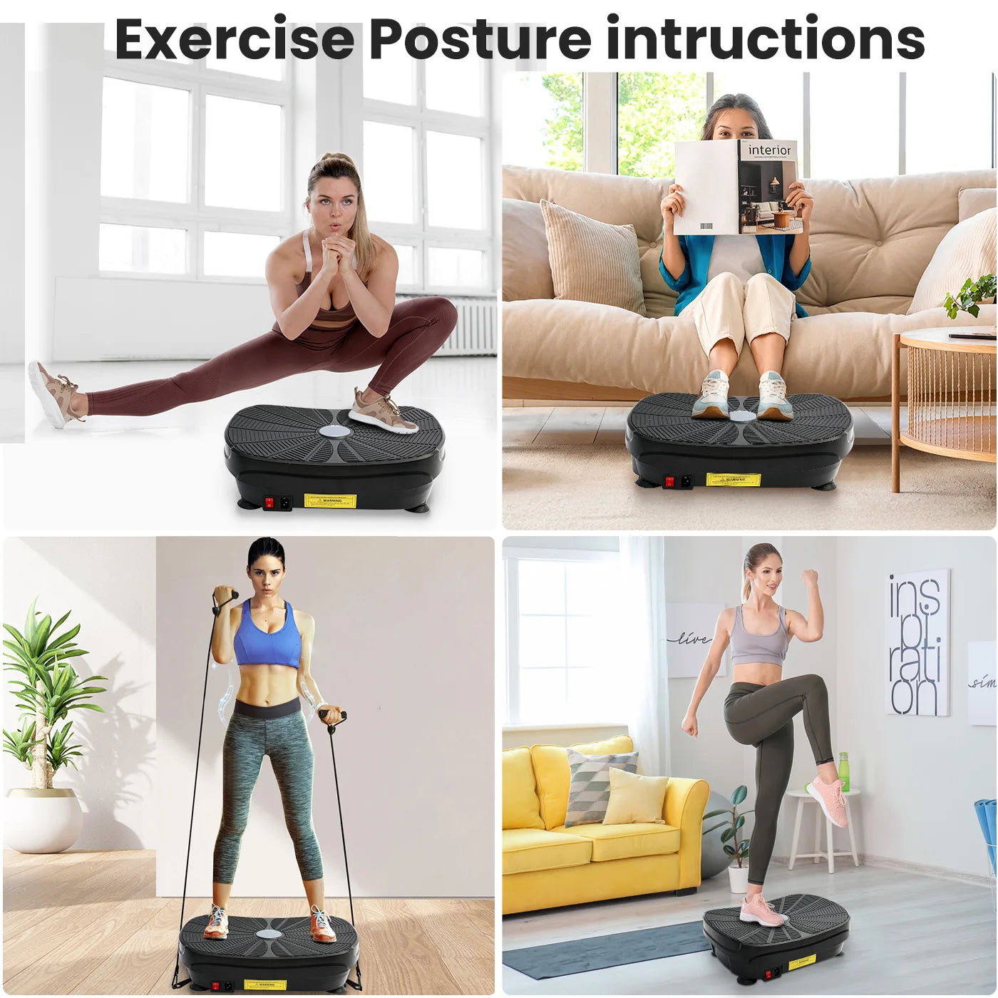 Vibration Plate Exercise Machine For Whole Body Workout Platform UltraPremiumProfessionalGrade