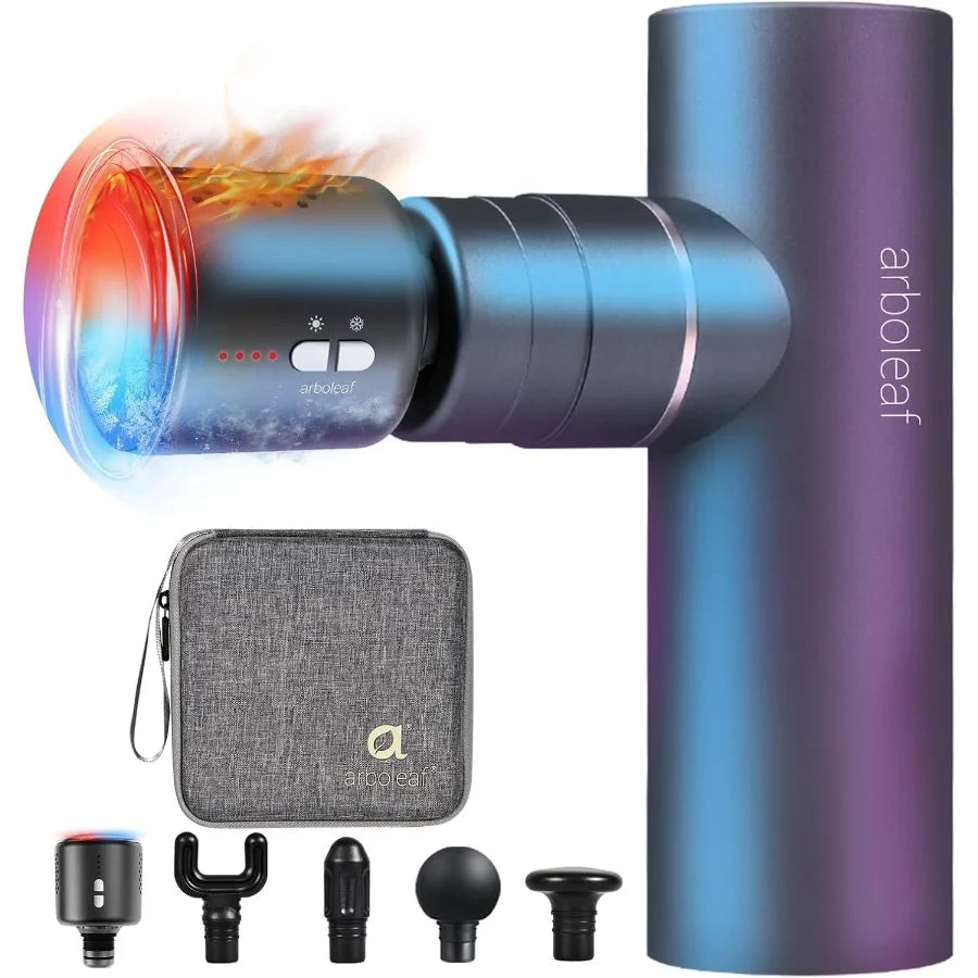 Thermacool FullMetal Cordless Rechargeable Deep Tissue Massage Gun HeatColdHeadPro