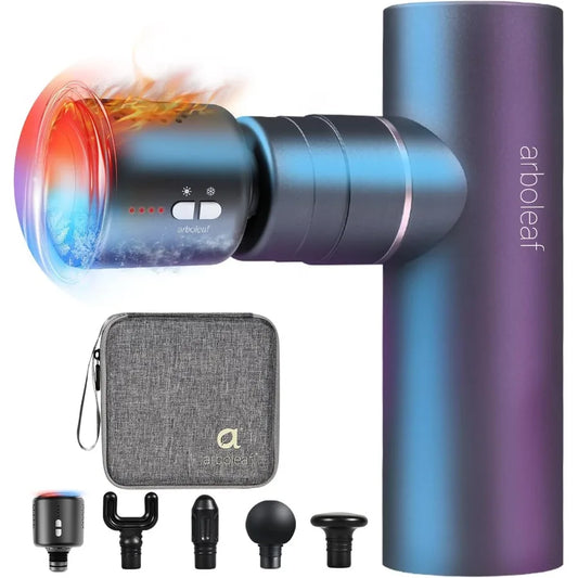 Thermacool FullMetal Cordless Rechargeable Deep Tissue Massage Gun HeatColdHeadPro