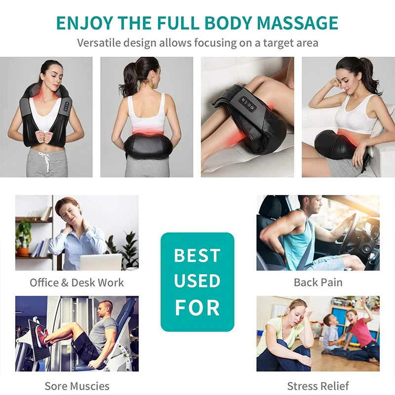 Nekteck Shiatsu Neck And Shoulder Massager With Heated Kneading