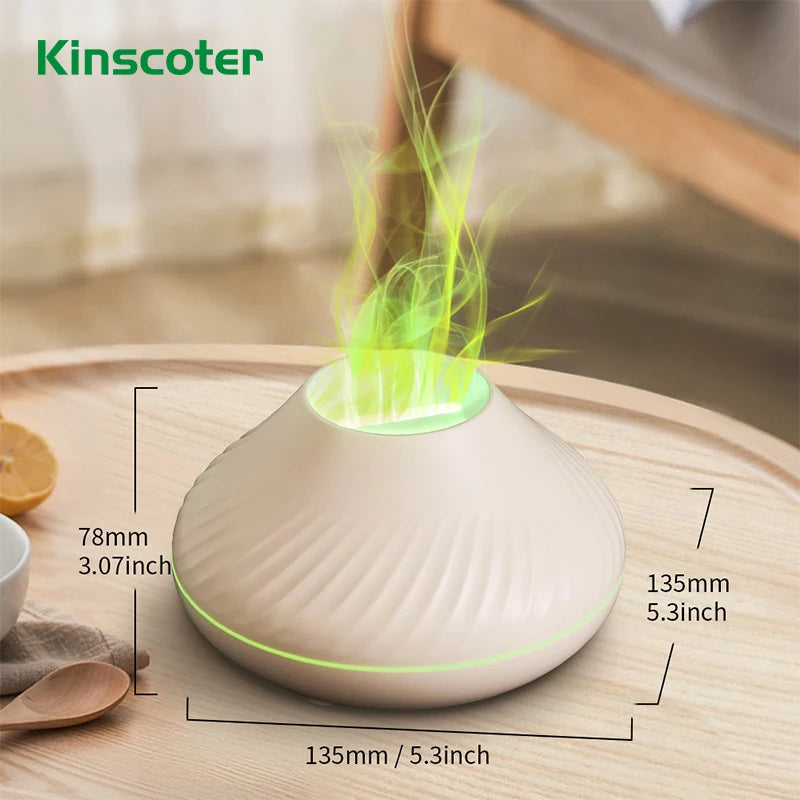 Kinscoter Volcanic Aroma Diffuser USB Humidifier With Night Light