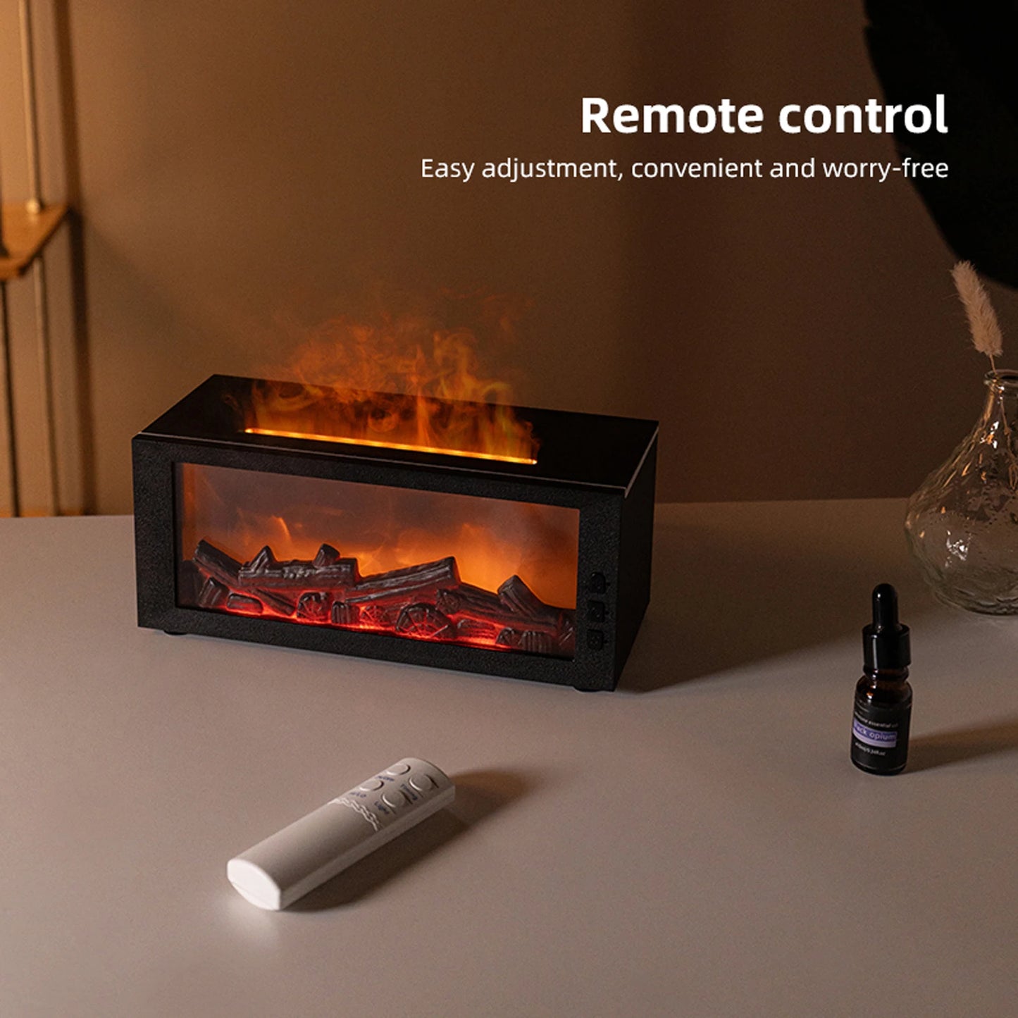 Flame Air Diffuser Humidifier And Aromatherapy Diffuser For Bedroom