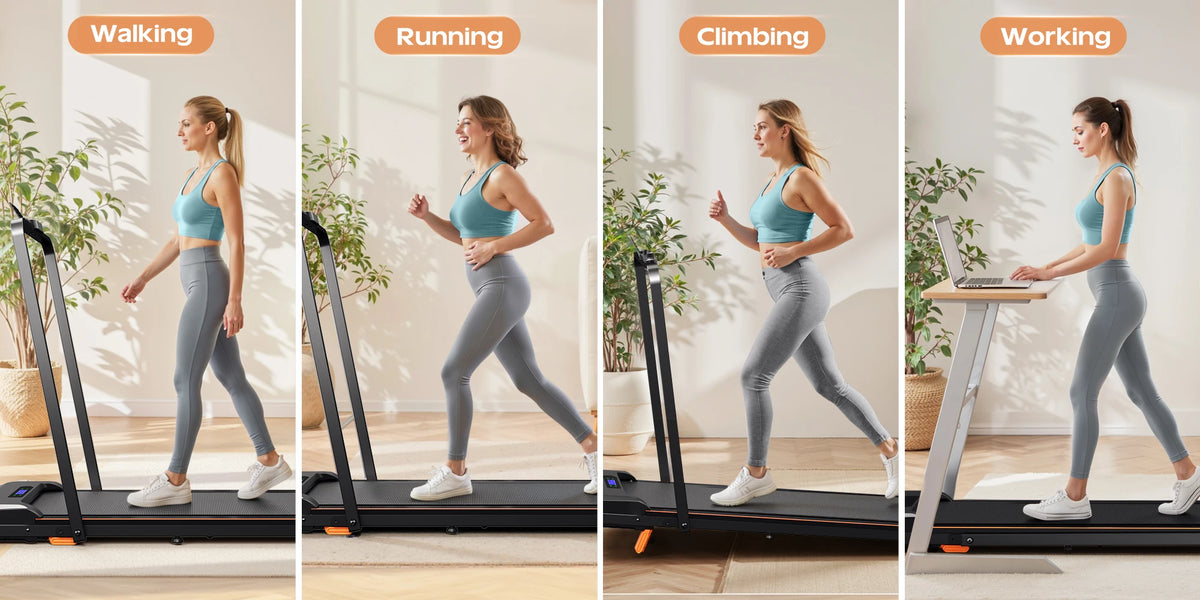 AIRHOT Folding Incline Treadmill With Handrail And LED Display