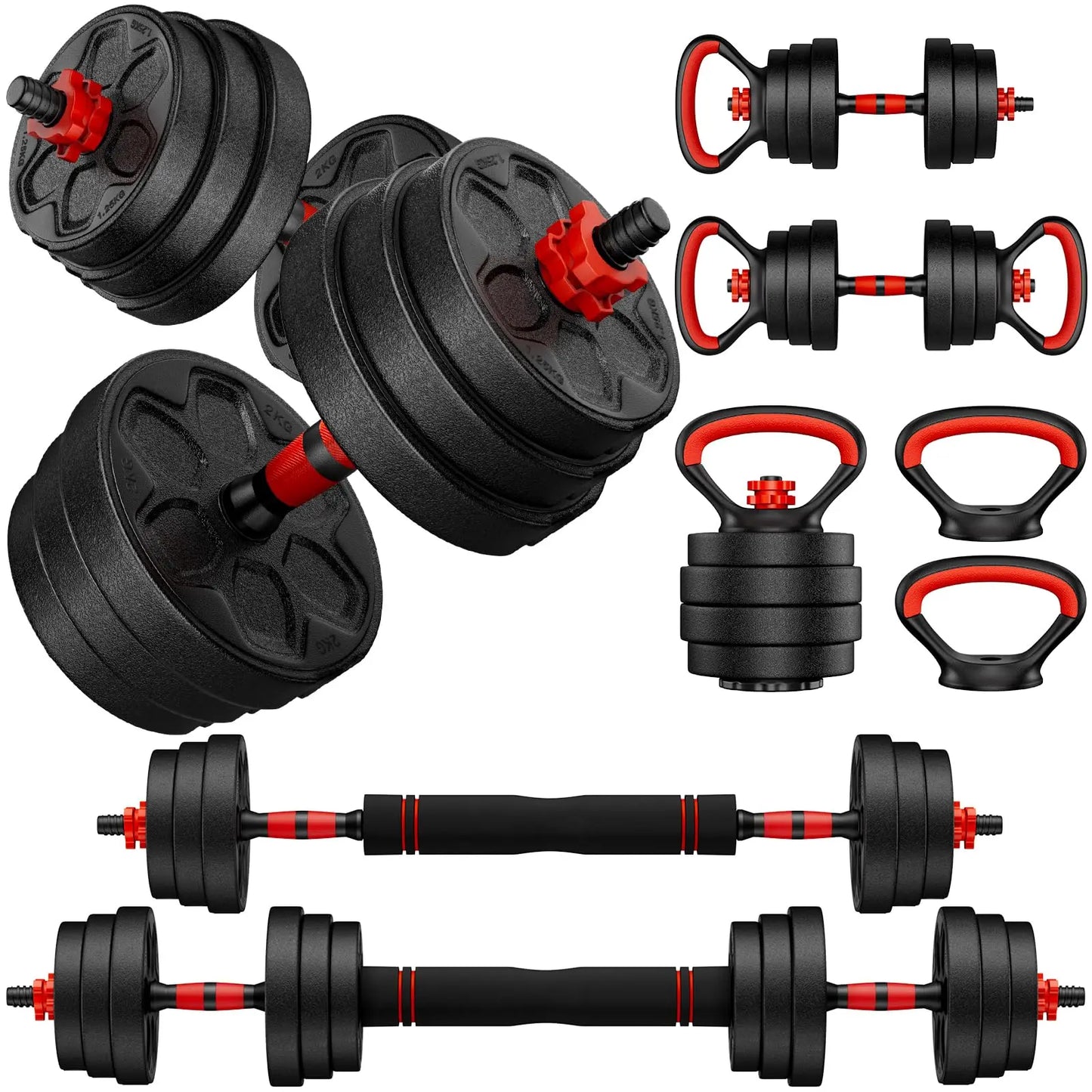 Adjustable Dumbbell Set 20 33 45 70 90 Pounds Versatile
