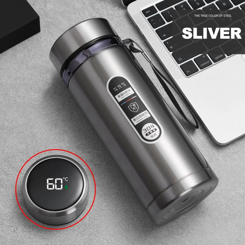 Drinkware Stainless Steel Thermos Bottle with LED Temperature Display