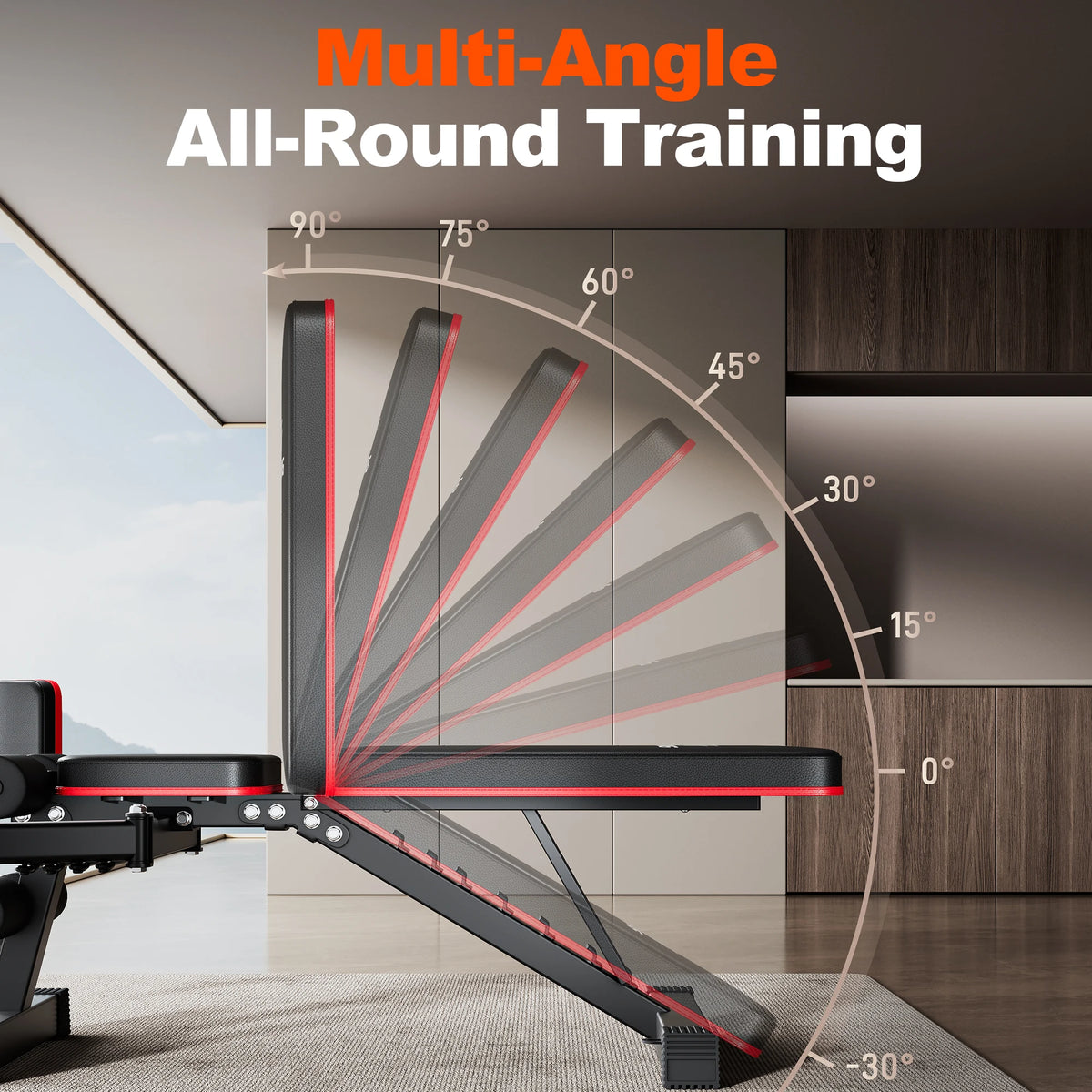 Adjustable Weight Bench With Hip Abduction And Resistance Ropes