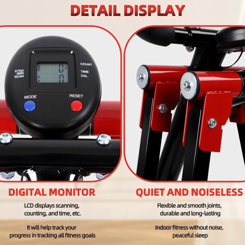 Foldable Elliptical Air Walker Cross Trainer With LCD Monitor