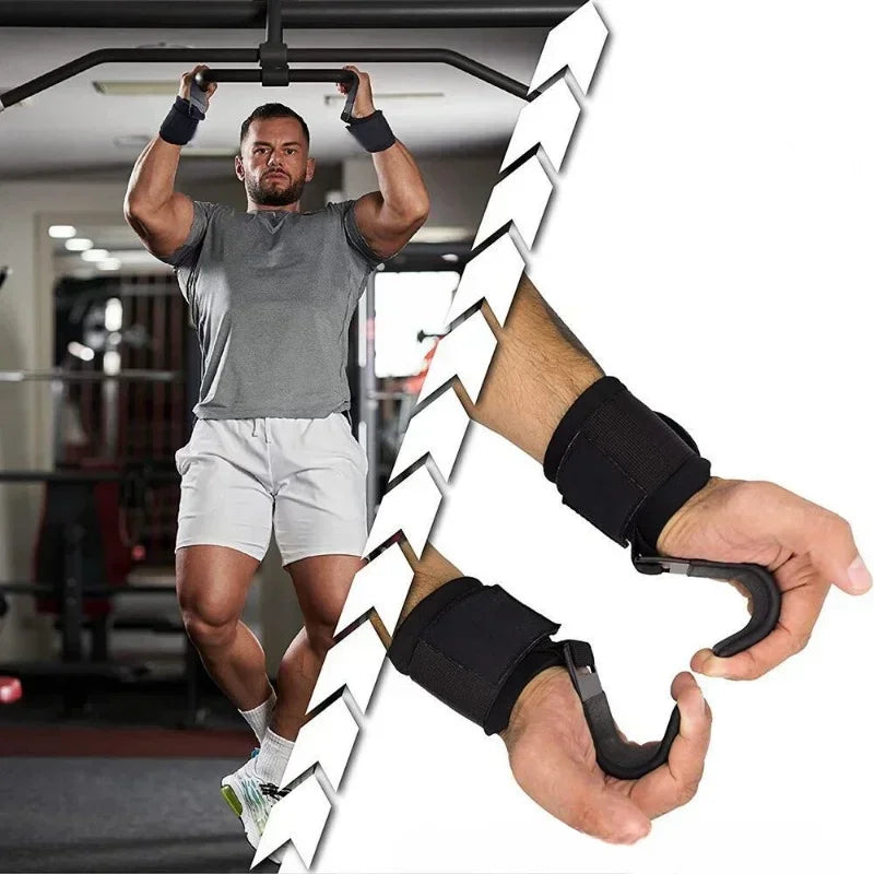 MIHJUSFDH Non-Slip Weight Lifting Hooks Pair For Deadlift And Pull-Ups