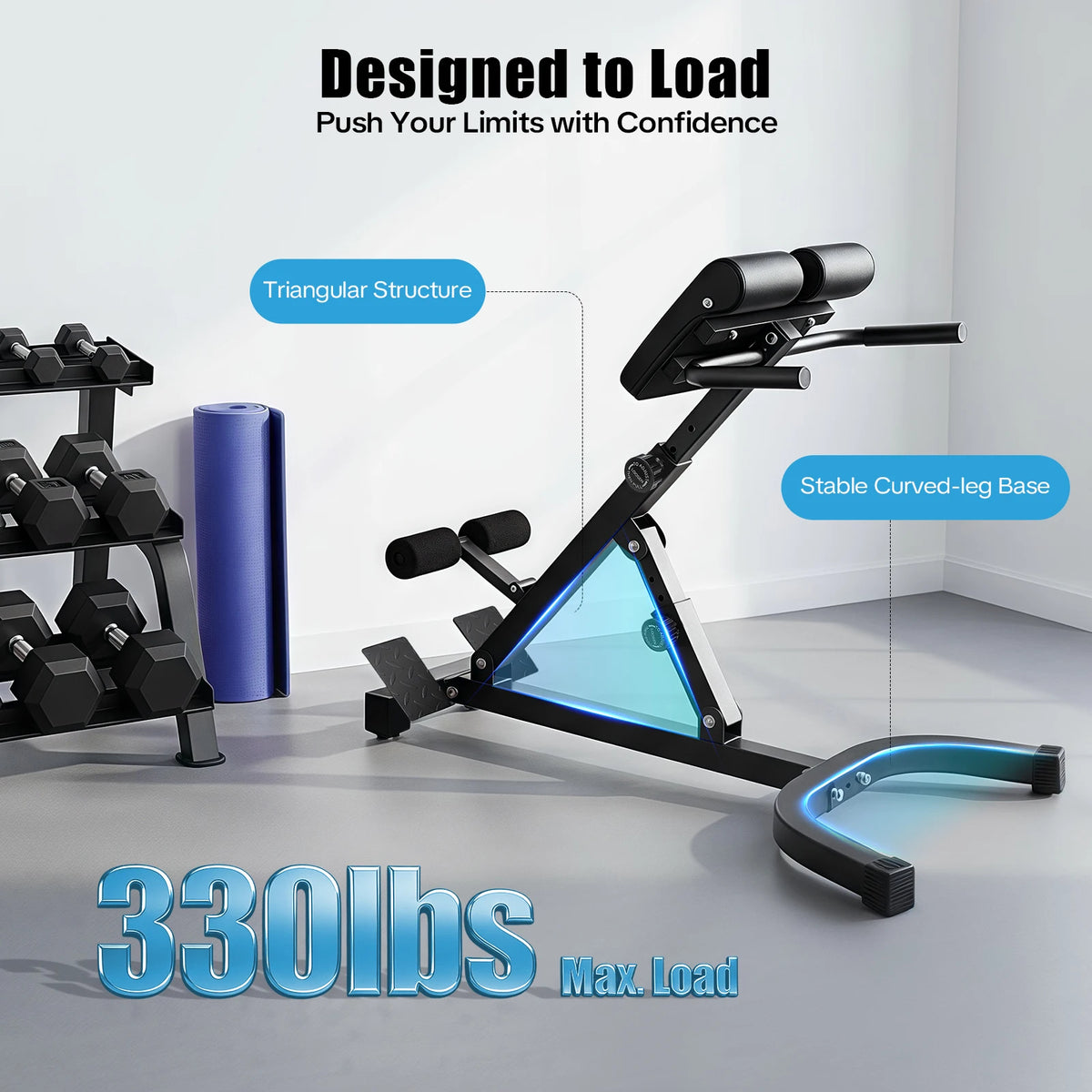 Roman Chair Back Extension Machine For Home Gym Strength Training