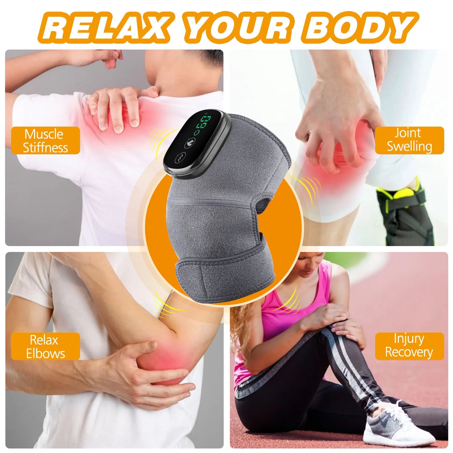Hailicare Multifunctional 3 In 1 Electric Heating Massage BeltTherapy PhysioTherapy