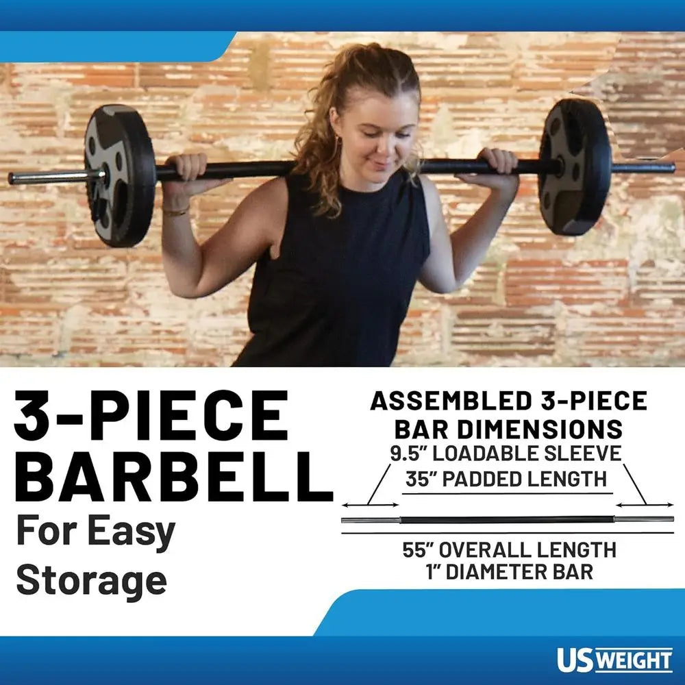 Adjustable Weight Set For Home Gym Bar And Accessories