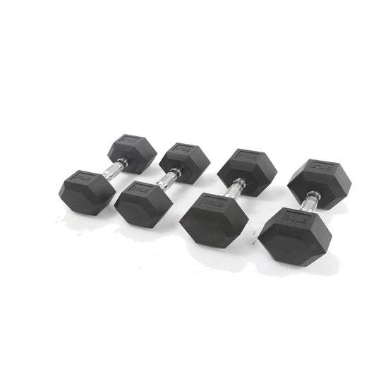 Hex Dumbbells Set With Rack Rubber Coated for Home Gym