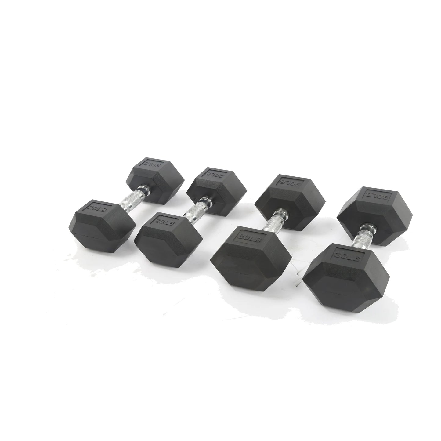Hex Dumbbell Set with Rack Rubber Coated for Home Gym