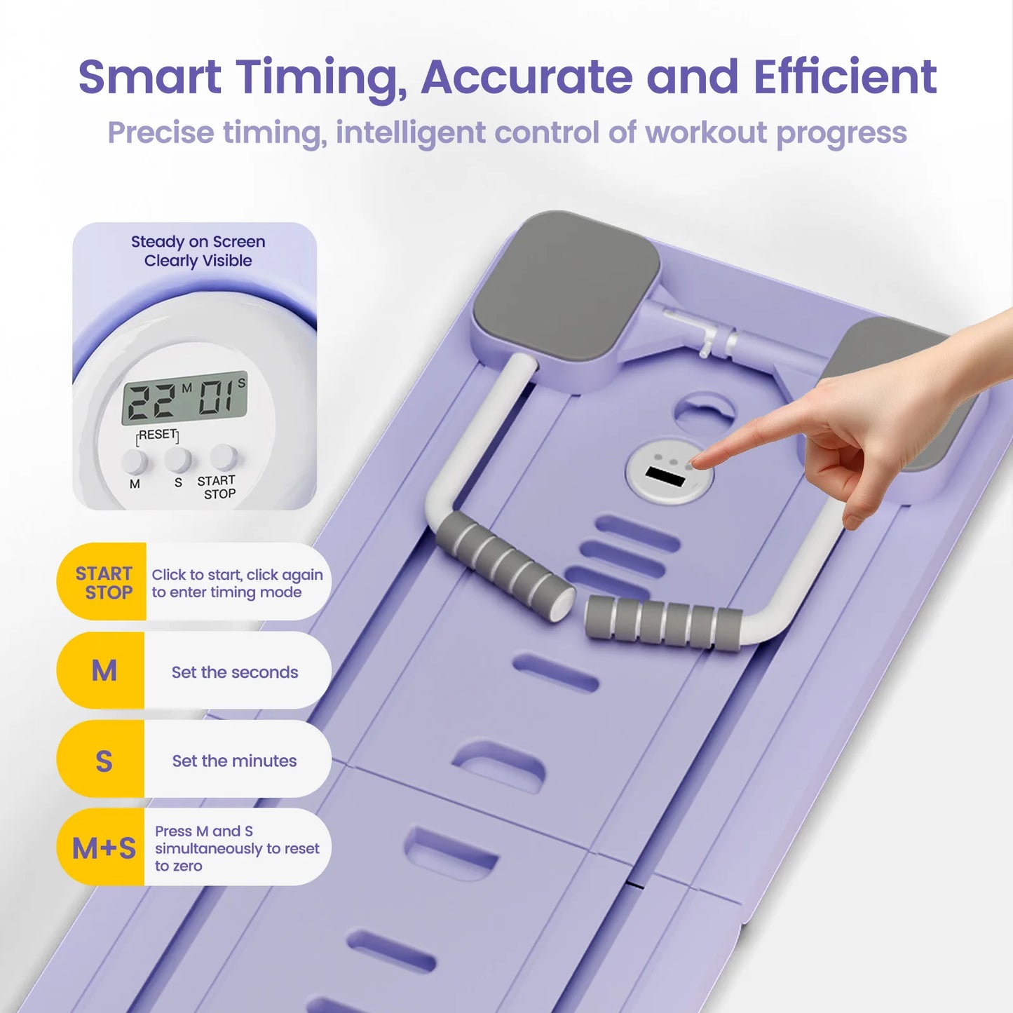 Hign-concerned Ab Core Trainer Abdominal Board With Resistance Bands HomeOfficePro