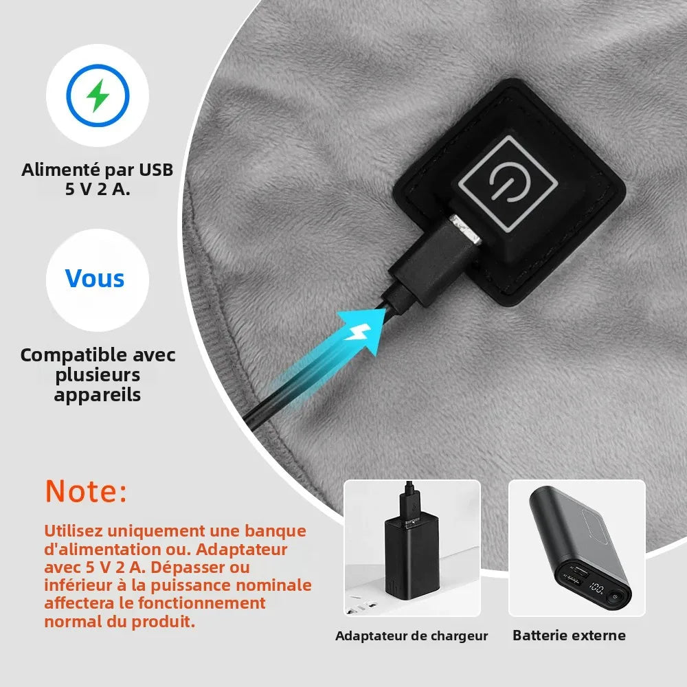 Hailicare Hyperthermic Heating Shoulder Neck Pad USB Connection Cable DeluxeTherm
